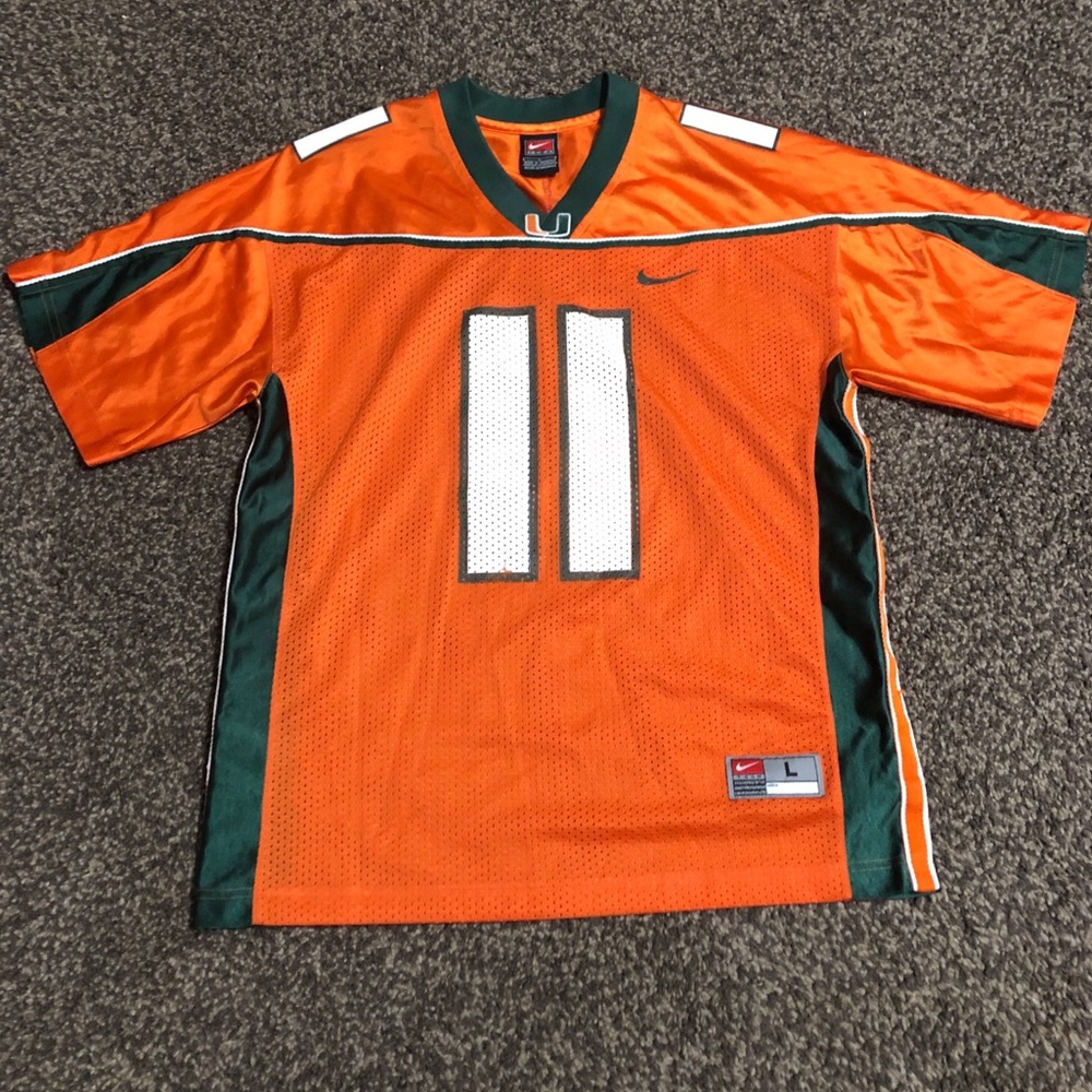 Vintage Nike Team Miami Hurricanes Football Jersey
